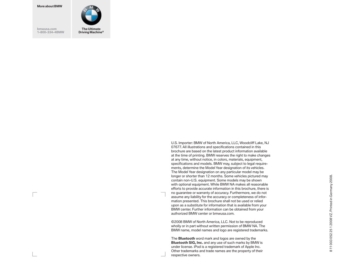 2008 BMW M3 Convertible Brochure Page 6
